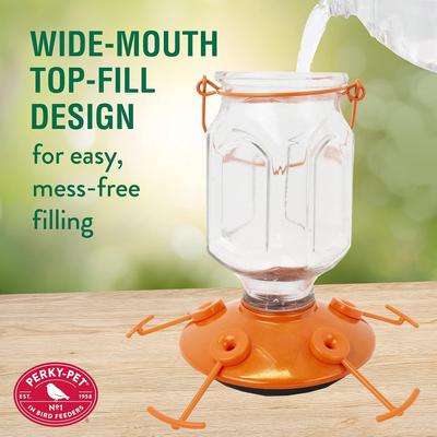 Show full view: Perky-Pet Top-Fill Glass Oriole Wild Bird Feeder slide 9 of 10
