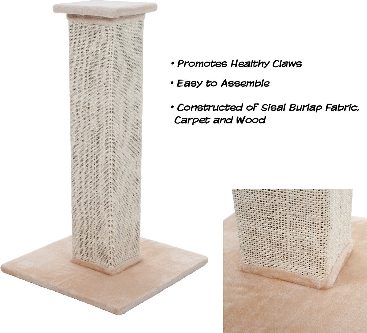 Petmaker 28-in Sisal Burlap Cat Scratching Post
