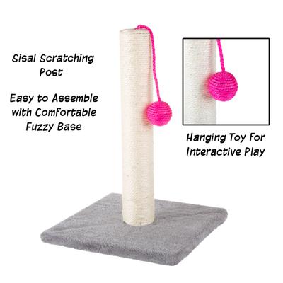 Show full view: Pet Adobe 17-in Sisal Cat Scratching Post with Toy slide 3 of 6