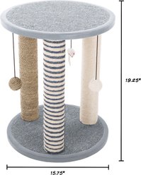 Pet Adobe 19.25-in Polyester Cat Scratching Post with Toys, Gray slide 2 of 7