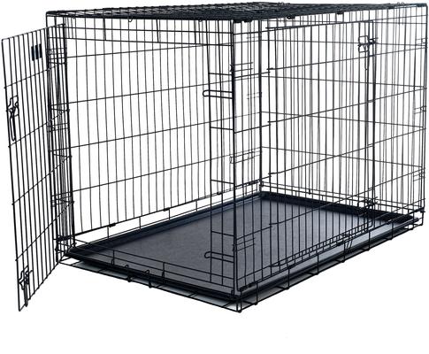 Show full view: Pet Adobe 2-Door Foldable Dog Crate, 36-in slide 2 of 6