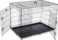 Pet Adobe 2-Door Foldable Dog Crate, 42-in