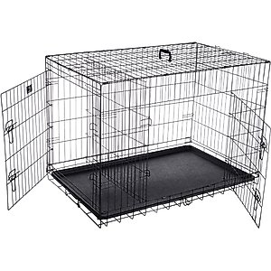 Pet Adobe 2-Door Foldable Dog Crate, 42-in