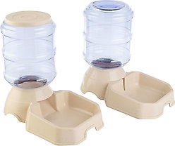 Pet Adobe 2-Pack of 3.8L/1G Automatic Dog & Cat Feeders, Tan