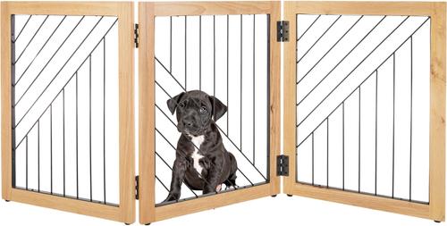 Show full view: Pet Adobe 3-Panel Foldable Dog & Cat Gate slide 3 of 6