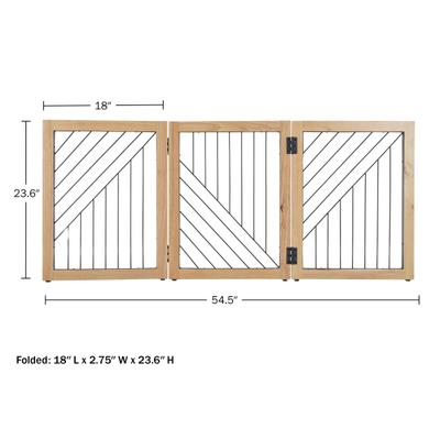 Show full view: Pet Adobe 3-Panel Foldable Dog & Cat Gate slide 4 of 6