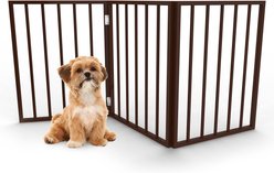 Pet Adobe 3-Panel Foldable Dog Gate, Brown slide 2 of 5