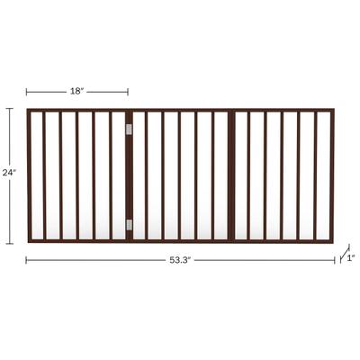 Show full view: Pet Adobe 3-Panel Foldable Dog Gate, Brown slide 5 of 7