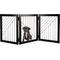 Show in main carousel: Pet Adobe 3-Panel Foldable Free Standing Wood Dog & Cat Gate, 23.6-in, Black slide 3 of 6