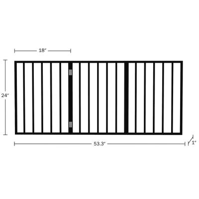 Show full view: Pet Adobe 3-Panel Indoor Foldable Dog Gate, Black slide 3 of 5