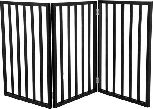 Show full view: Pet Adobe 3-Panel Indoor Foldable Dog Gate, Black slide 4 of 5