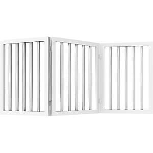 Pet Adobe 3-Panel Indoor Foldable Dog Gate, White