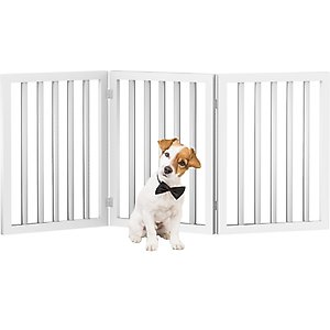 Pet Adobe 3-Panel Indoor Foldable Dog Gate, White