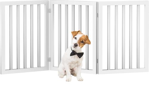 Show full view: Pet Adobe 3-Panel Indoor Foldable Dog Gate, White slide 4 of 7