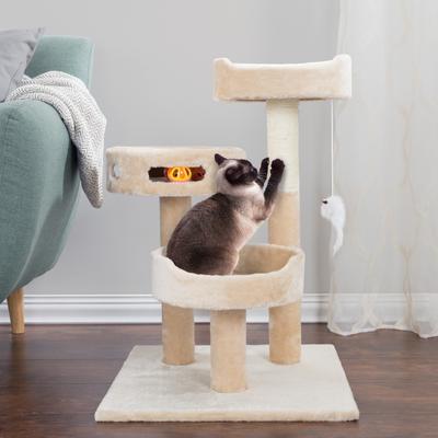 Show full view: Pet Adobe 3-Tier 27.5-in Cat Tree, Beige slide 4 of 8