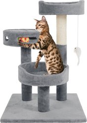 Pet Adobe 3-Tier 27.5-in Cat Tree, Gray slide 1 of 5