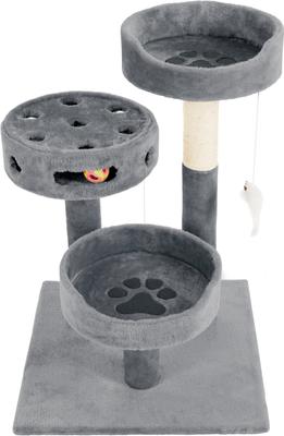 Show full view: Pet Adobe 3-Tier 27.5-in Cat Tree, Gray slide 5 of 6
