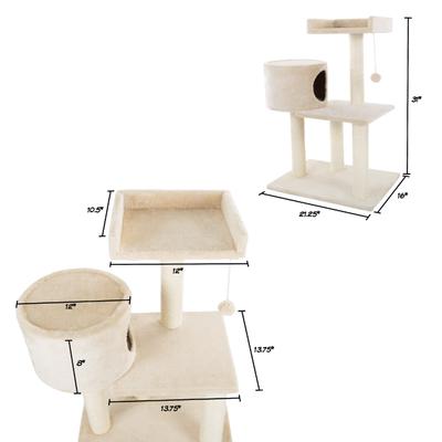 Show full view: Pet Adobe 3-Tier 31-in Sisal Cat Scratching Post slide 2 of 8