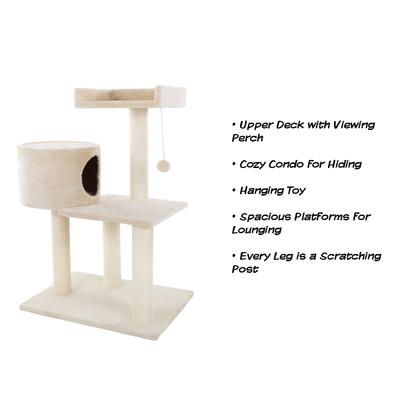 Show full view: Pet Adobe 3-Tier 31-in Sisal Cat Scratching Post slide 3 of 8