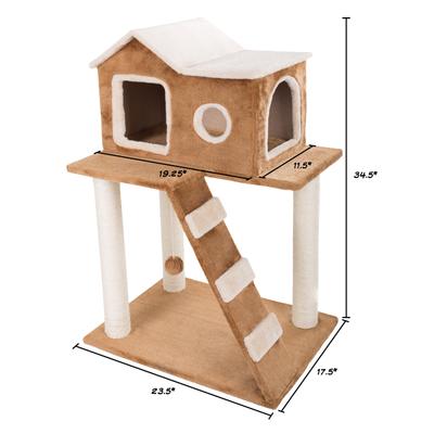 Show full view: Pet Adobe 3-Tier 34.5-in Sisal Cat Tree slide 3 of 8