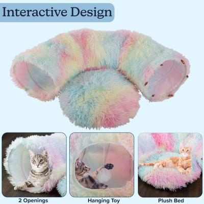 Show full view: Pet Adobe 36-in Cat Tunnel Bed, Multi slide 4 of 7