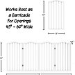 Show in main carousel: Pet Adobe 4-Panel Indoor Foldable Dog Gate, White slide 4 of 5