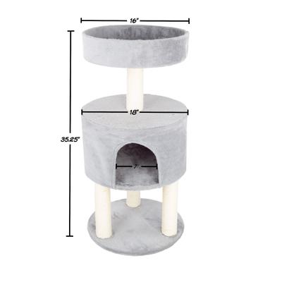 Show full view: Pet Adobe 4-Tier 35-in Cat Tree & Condo slide 2 of 8