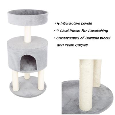 Show full view: Pet Adobe 4-Tier 35-in Cat Tree & Condo slide 3 of 8
