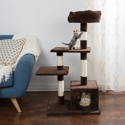 Show full view: Pet Adobe 4-Tier Sisal 42-in Cat Tree, Brown slide 4 of 8