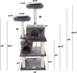 Pet Adobe 5-Tier 58.5-in Cat Tree & Condo slide 2 of 7