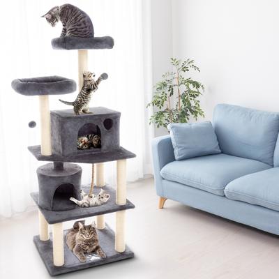 Show full view: Pet Adobe 5-Tier 58.5-in Cat Tree & Condo slide 4 of 8