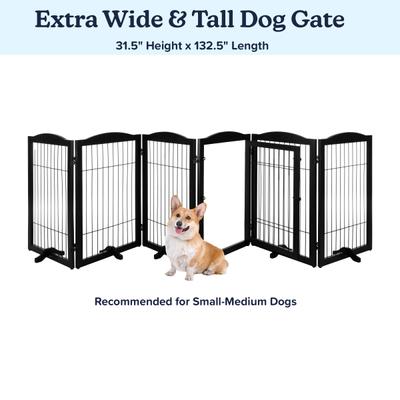 Show full view: Pet Adobe 6-Panel Foldable Dog & Cat Gate, Black slide 4 of 8