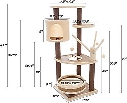 Pet Adobe 6-Tier 43.5-in Cat Tree & Condo slide 2 of 7