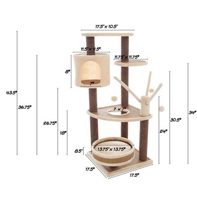 Show full view: Pet Adobe 6-Tier 43.5-in Cat Tree & Condo slide 2 of 7