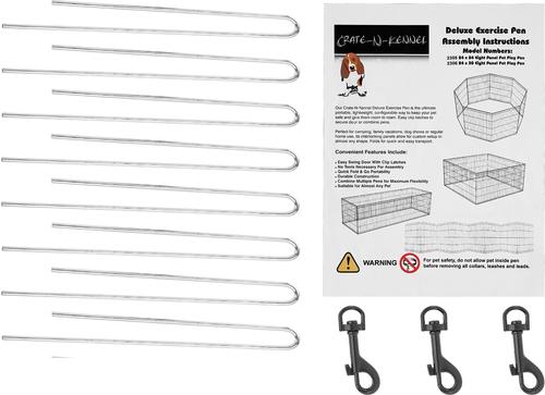 Show full view: Pet Adobe 8-Panel Folding Metal Dog & Cat Playpen & Door, Black Satin, Small slide 3 of 8