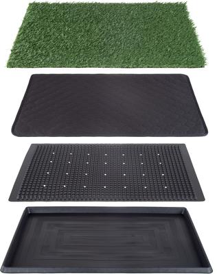 Show full view: Pet Adobe Artificial Grass Potty Trainer Dog Mat, Large, 4-Layer slide 3 of 8