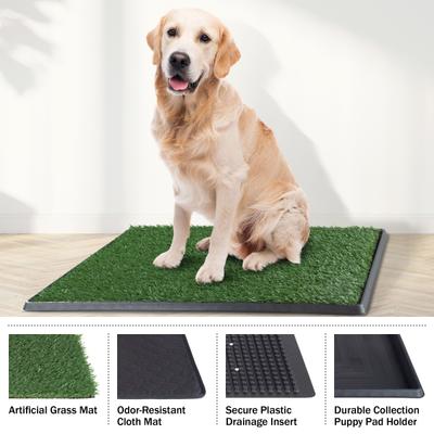 Show full view: Pet Adobe Artificial Grass Potty Trainer Dog Mat, Large, 4-Layer slide 6 of 8