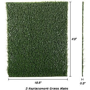 Pet Adobe Artificial Grass Replacement Dog Mat, 3 count, Medium