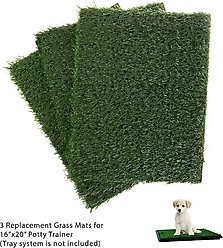 Pet Adobe Artificial Grass Replacement Dog Mat, 3 count, Small