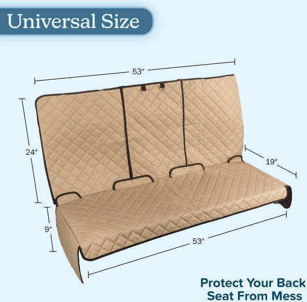 Show full view: Pet Adobe Back Seat Dog & Cat Car Seat Cover, Beige slide 5 of 7