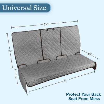 Show full view: Pet Adobe Back Seat Dog & Cat Car Seat Cover, Gray slide 5 of 7