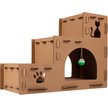 Show in main carousel: Pet Adobe Cardboard Indoor Cat House with Scratching Pads, Brown, 23.75 x 11.5 x 18-in slide 1 of 8