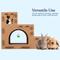 Show in main carousel: Pet Adobe Cardboard Indoor Cat House with Scratching Pads, Brown, 23.75 x 11.5 x 18-in slide 7 of 9