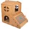 Show in main carousel: Pet Adobe Cardboard Indoor Cat House with Scratching Pads, Brown, 26 x 20 x 26-in slide 1 of 7