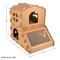 Show in main carousel: Pet Adobe Cardboard Indoor Cat House with Scratching Pads, Brown, 26 x 20 x 26-in slide 6 of 7