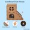 Show in main carousel: Pet Adobe Cardboard Indoor Cat House with Scratching Pads, Brown, 26 x 20 x 26-in slide 5 of 7