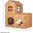 Show in main carousel: Pet Adobe Cardboard Indoor Cat House with Scratching Pads, Brown, 27 x 16 x 31-in slide 7 of 8