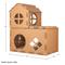 Show in main carousel: Pet Adobe Cardboard Indoor Cat House with Scratching Pads, Brown, 27 x 16 x 31-in slide 7 of 8