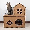 Show in main carousel: Pet Adobe Cardboard Indoor Cat House with Scratching Pads, Brown, 27 x 16 x 31-in slide 2 of 8