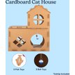 Show in main carousel: Pet Adobe Cardboard Indoor Cat House with Scratching Pads, Brown, 27 x 16 x 31-in slide 5 of 8
